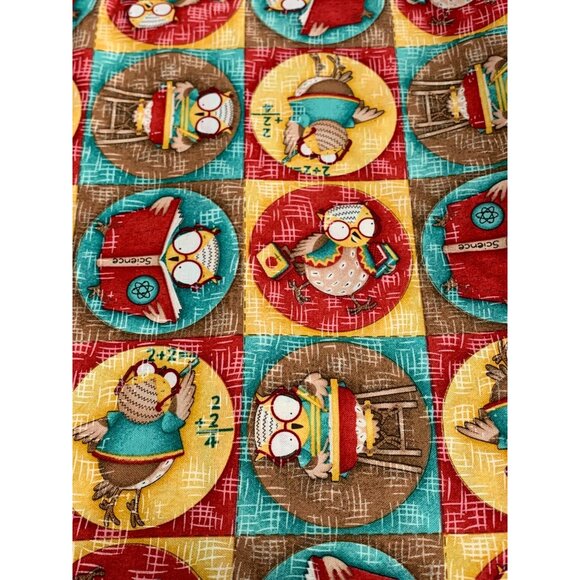 Debbie Mumm Jo-Ann Fabric 1/2 yard Owl & Science Themed Cotton Fabric 44" Wide - Picture 5 of 9